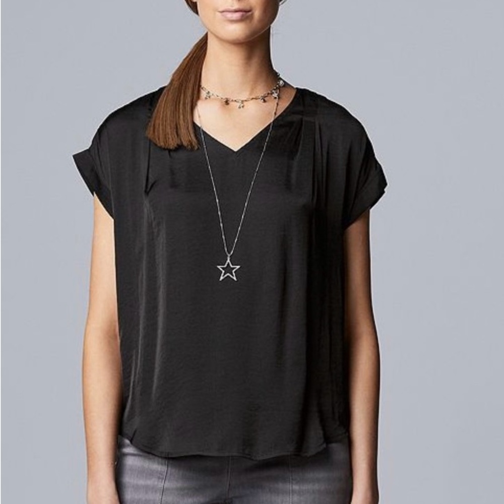 Simply Vera Vera Wang Black Blouse